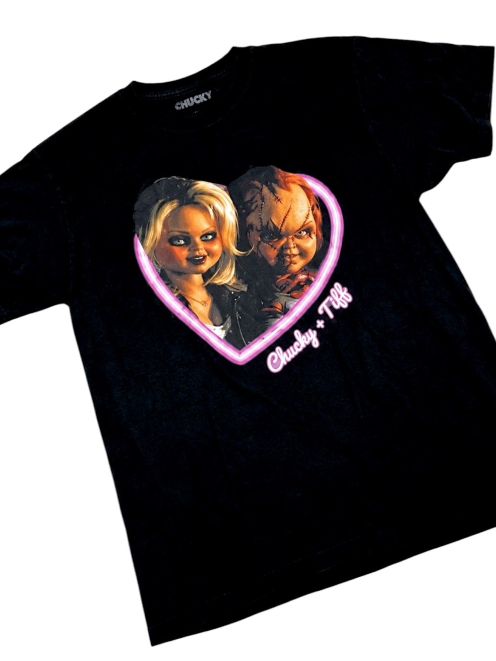 Bride of Chucky Tiffany Graphic T Shirt Black Horror Movie Tee Mens L Cotton